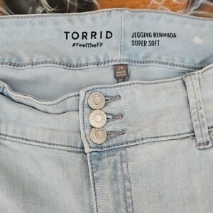 Torrid Light Blue Denim Bermuda Shorts